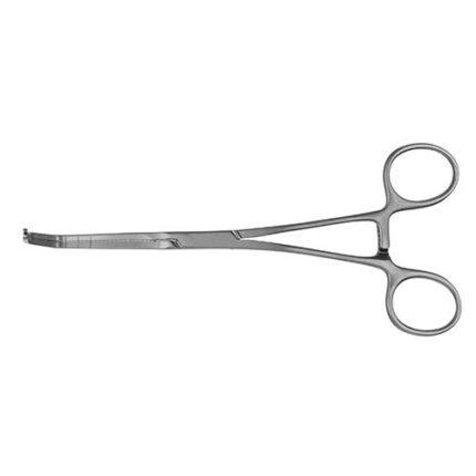 CV Elite - Dennis-Style Anastomosis Clamp - Cooley Jaws, Curved Handles